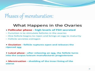 Phases of mensturation:
27
 