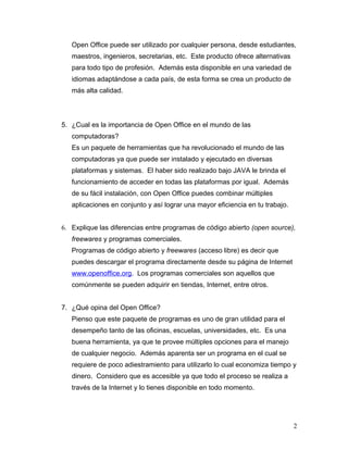 Asignación Open Office