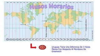 Uruguay Tiene Una Diferencia De 3 Horas
Menos Con Respecto Al Meridiano De
Greenwich