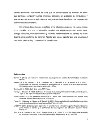 GESTIÓN DE LA CALIDAD EDUCATIVA EN LA EDUCACIÓN SUPERIOR | PDF