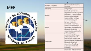 Instituciones pertenecientes al sistema energético en Panamá | PPTX