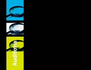 El procesamiento de información ha sido
fundamental desde tiempos inmemoriables, las
actividades en las que generalmente se ve
involucrado el hombre, las empresas y demás
organizaciones, generan gran cantidad de data la
cual carece de significado hasta que ésta es
correctamente organizada y procesada,
convirtiéndose en información tan valiosa que
se considera el activo más valioso, tal como dicen
coloquialmente, “Quien tiene la información,
tiene el poder”.
Pero, también es cierto que la información
debe ser correcta, debe protegerse para que sólo
sea accesible a personal autorizado y deben
ejercerce otra cantidad de controles necesarios
para blindar la seguridad de tan preciado
recurso, para ello se dispone de la Auditoría.
Auditoría
 