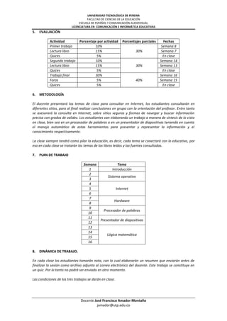 Asignatura informatica educativa 1