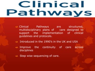 CLINICAL PATHWAY and CLINICAL PRACTICE GUIDELINES | PPTX