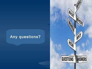Any questions?
 