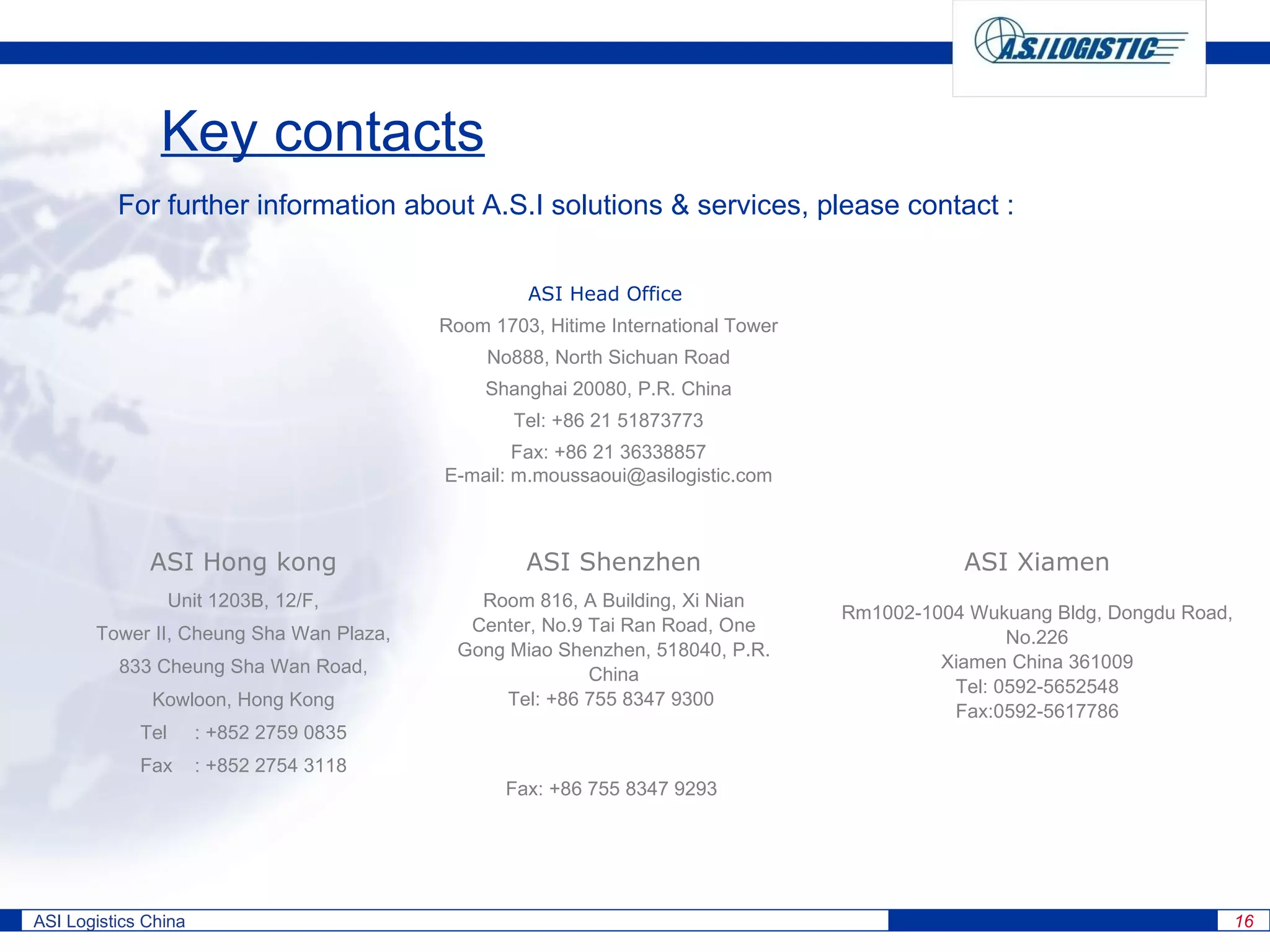 ASI Buyer Consolidation Logistic Services | PPT
