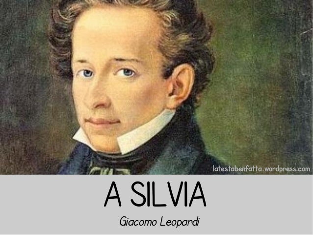 Analisi A Silvia Giacomo Leopardi