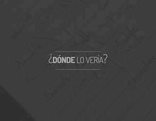 ¿DÓNDE LO VERÍA?¿DÓNDE LO VERÍA?
 