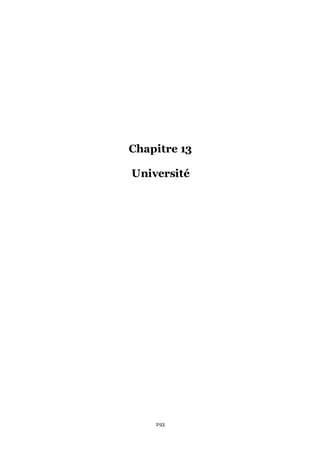 293
Chapitre 13
Université
 