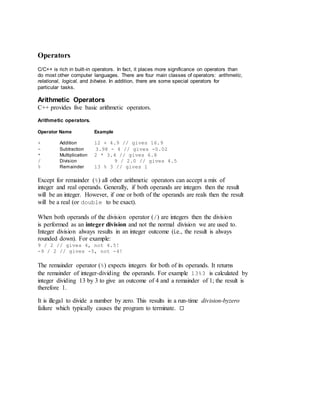 Basics of c++ | PDF