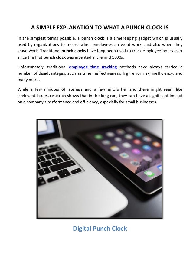 A Simple Explanation To What A Punch Clock Is