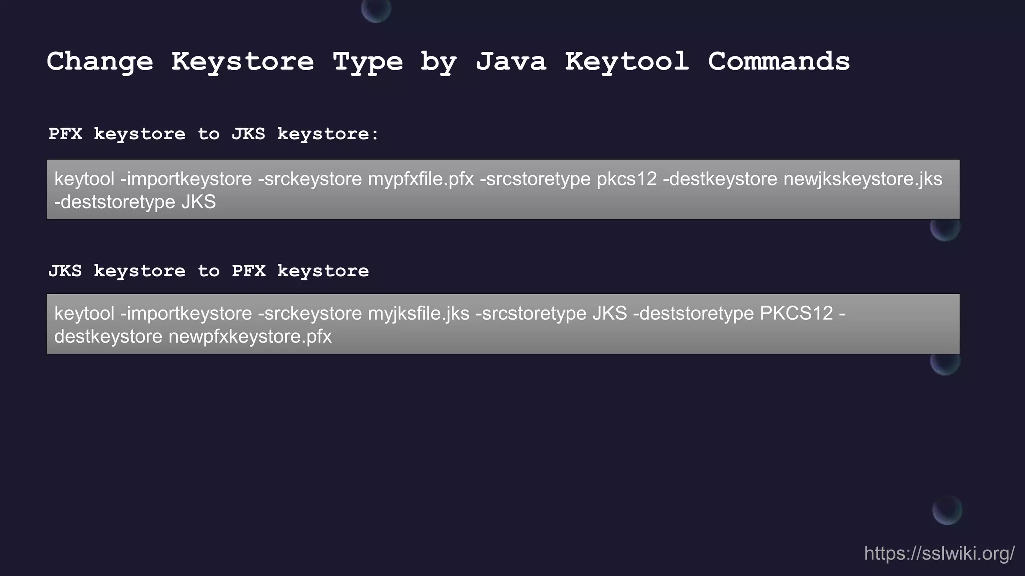 Java Keytool Keystore Commands | PPTX