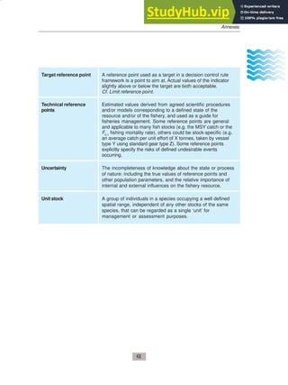 Target Reference Point Planning A simple guide to writing a Fishery Management Plan How to Manage A ...
