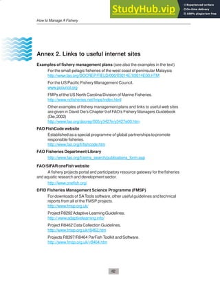 A simple guide to writing a Fishery Management Plan How to Manage A ...