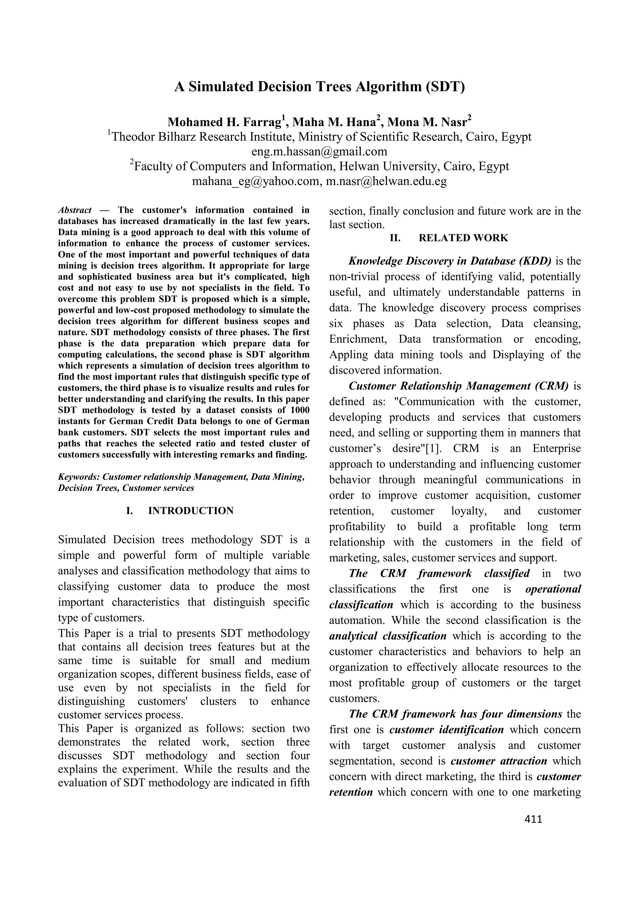 A simulated decision trees algorithm sdt pdf