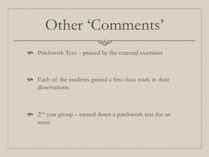 What is a patchwork text image