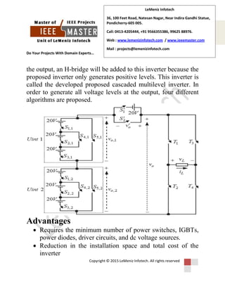 A single phase cascaded multilevel inverter based on a new basic unit ...