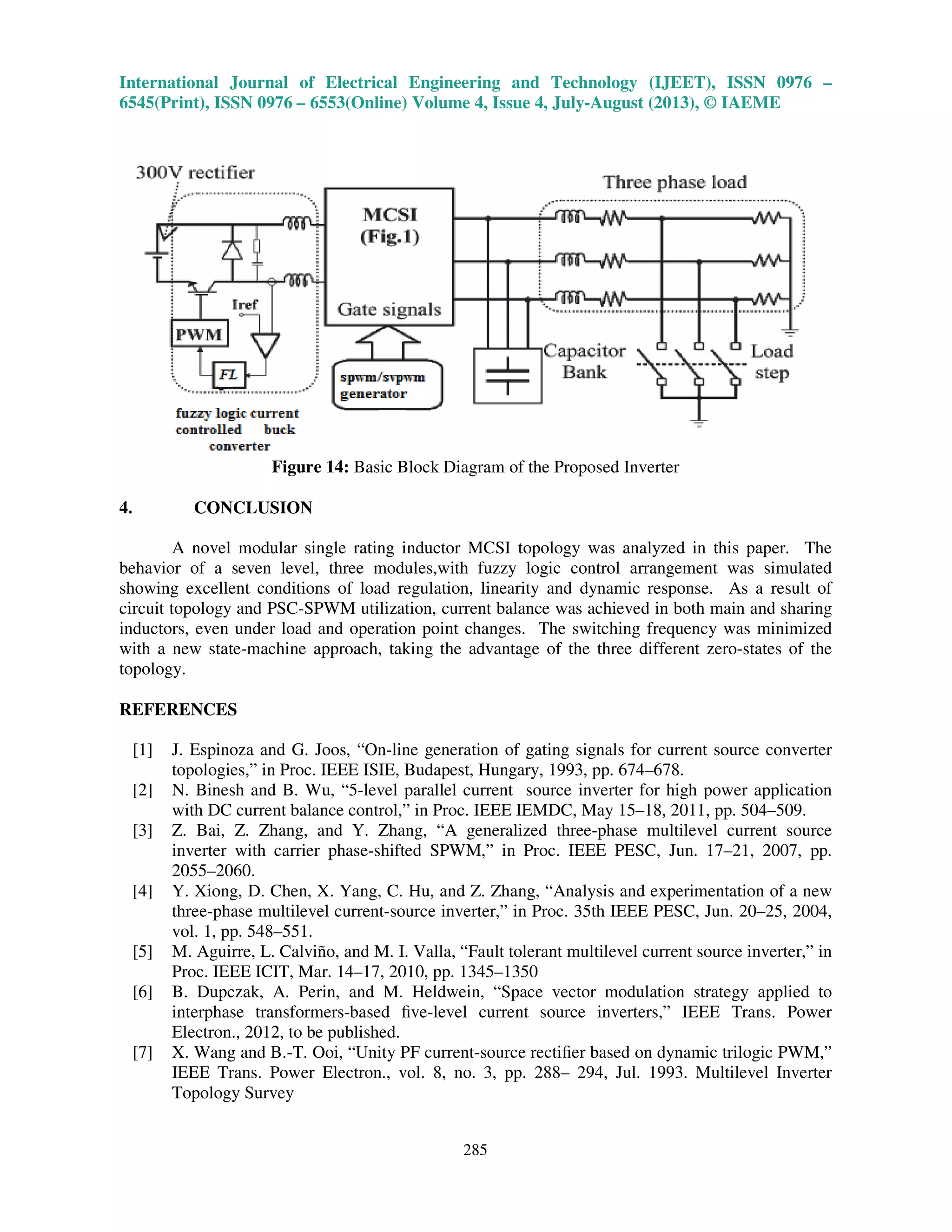 A Single Rating Inductor Multilevel Current Source Inverter With Pwm