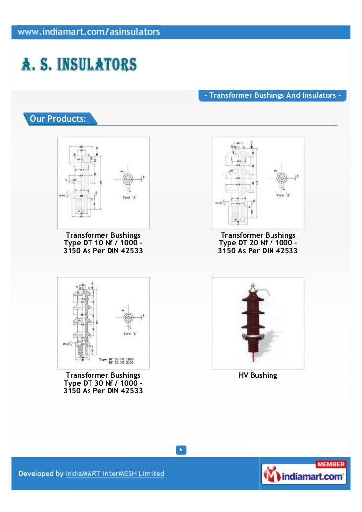 A. S. Insulators, Mumbai, Transformer Bushings And Insulators
