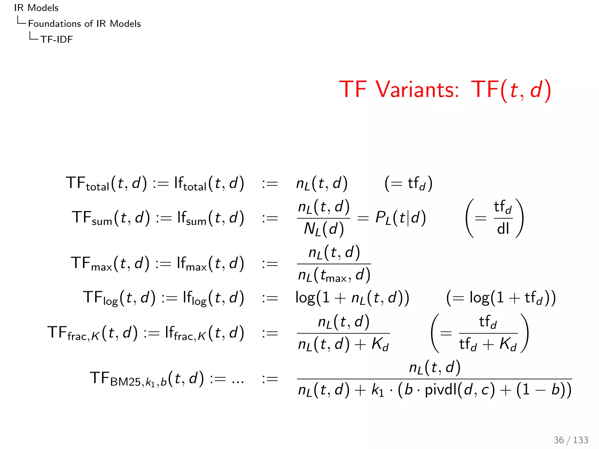 ed version of BM25 
35 / 133 
 