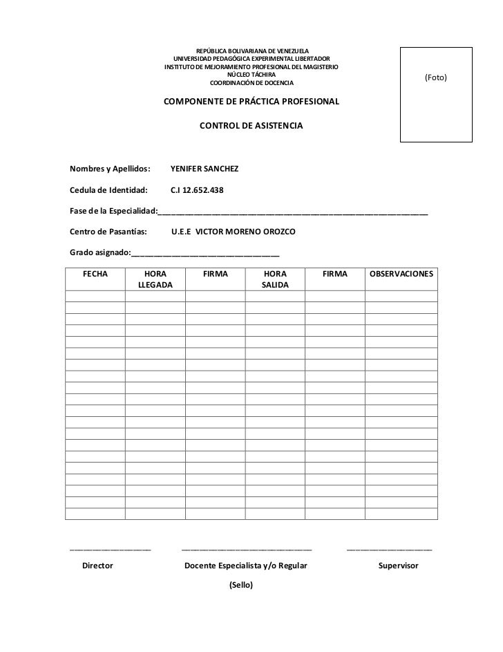 formato de asistencias