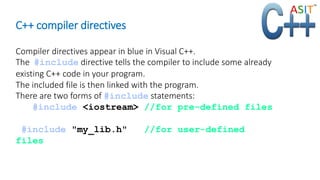 Learn C++ at ASIT | PPT