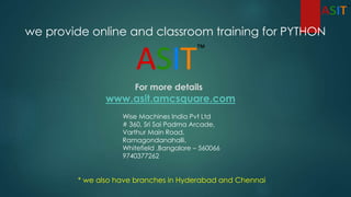 Learn PYTHON at ASIT | PPT