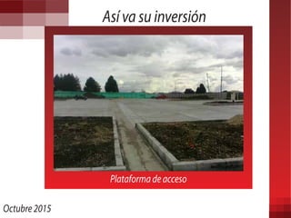 Así va su inversión
Octubre 2015
Plataforma de acceso
 