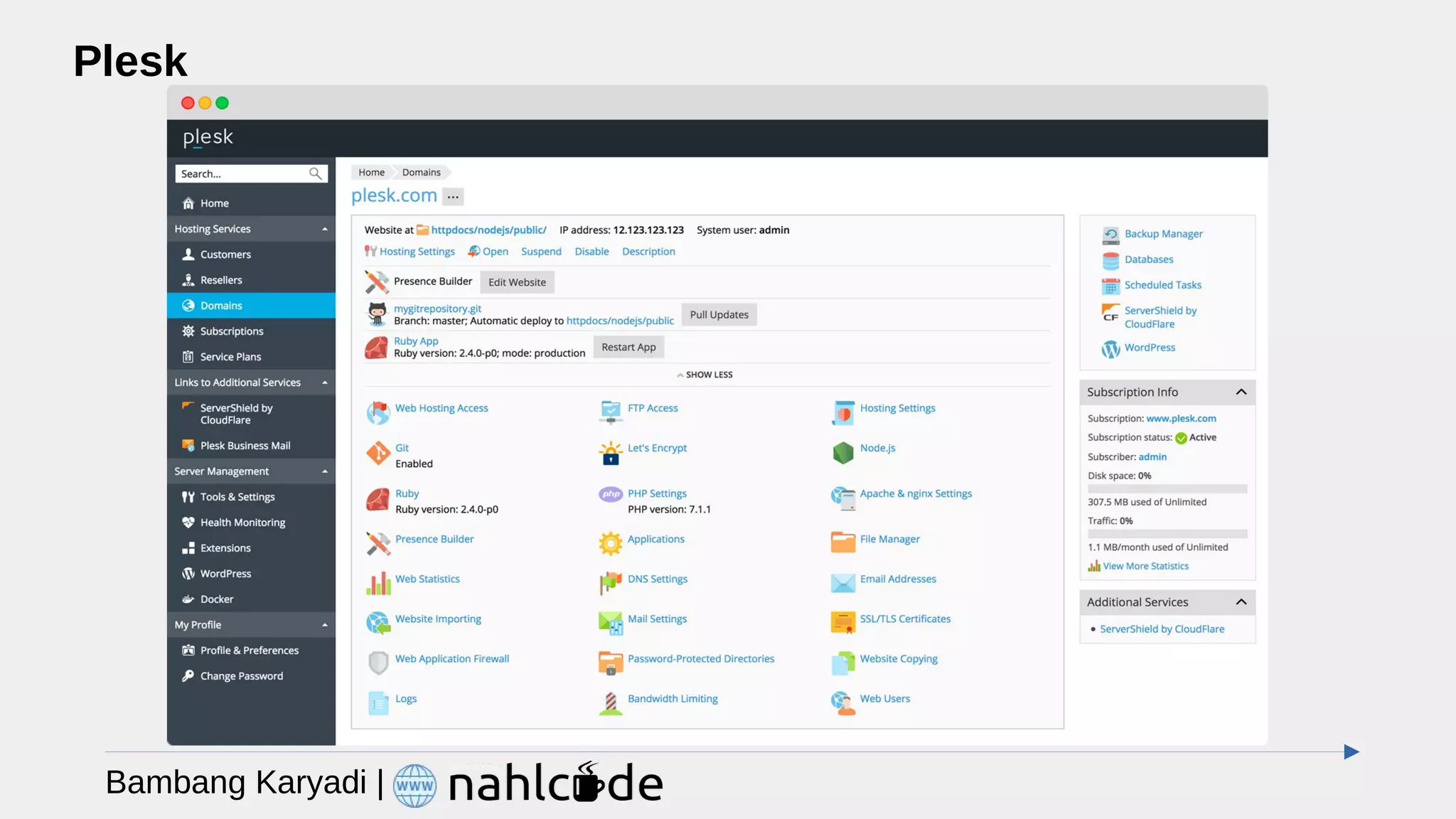 Plesk
Bambang Karyadi |
 