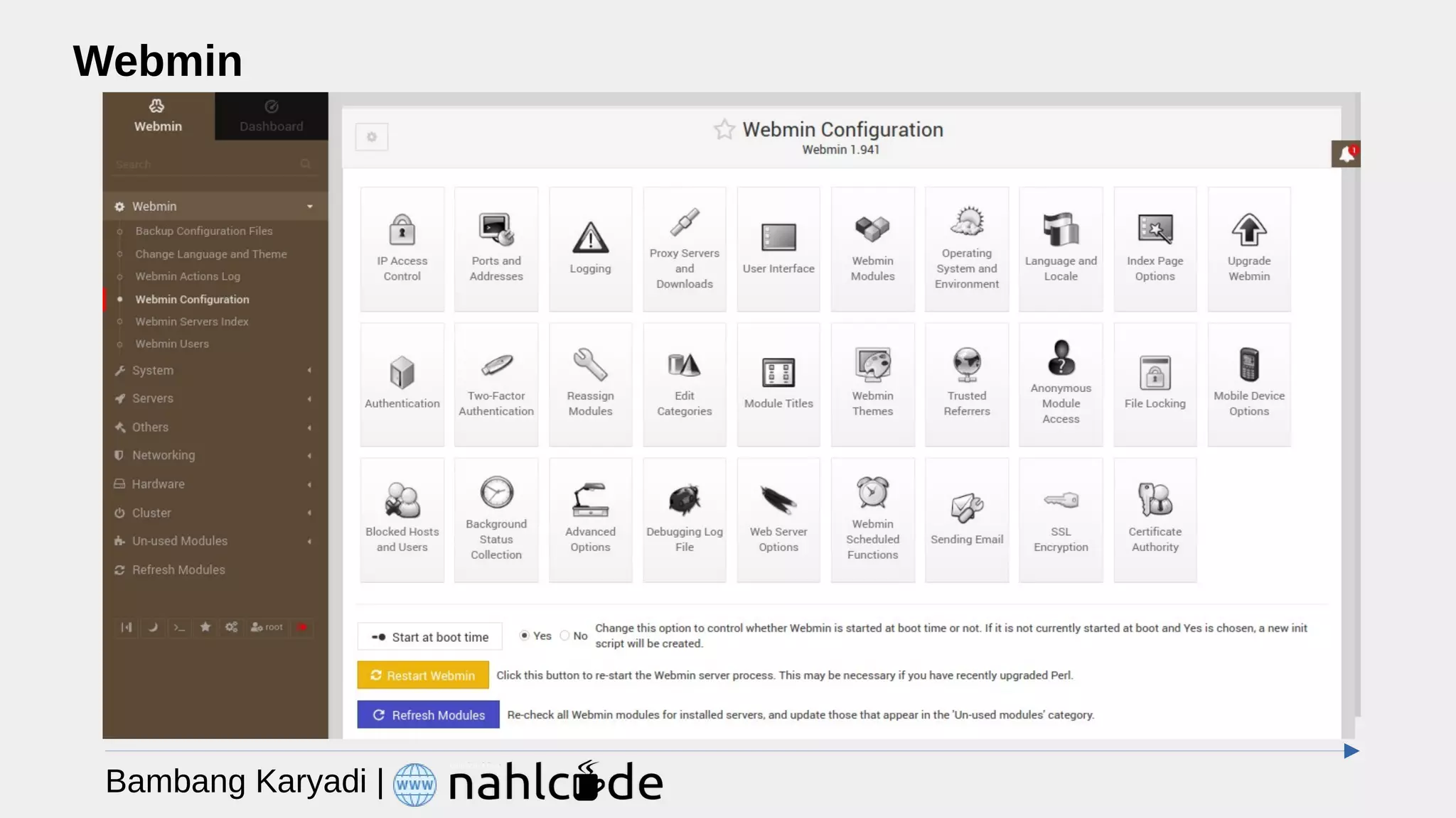 Webmin
Bambang Karyadi |
 