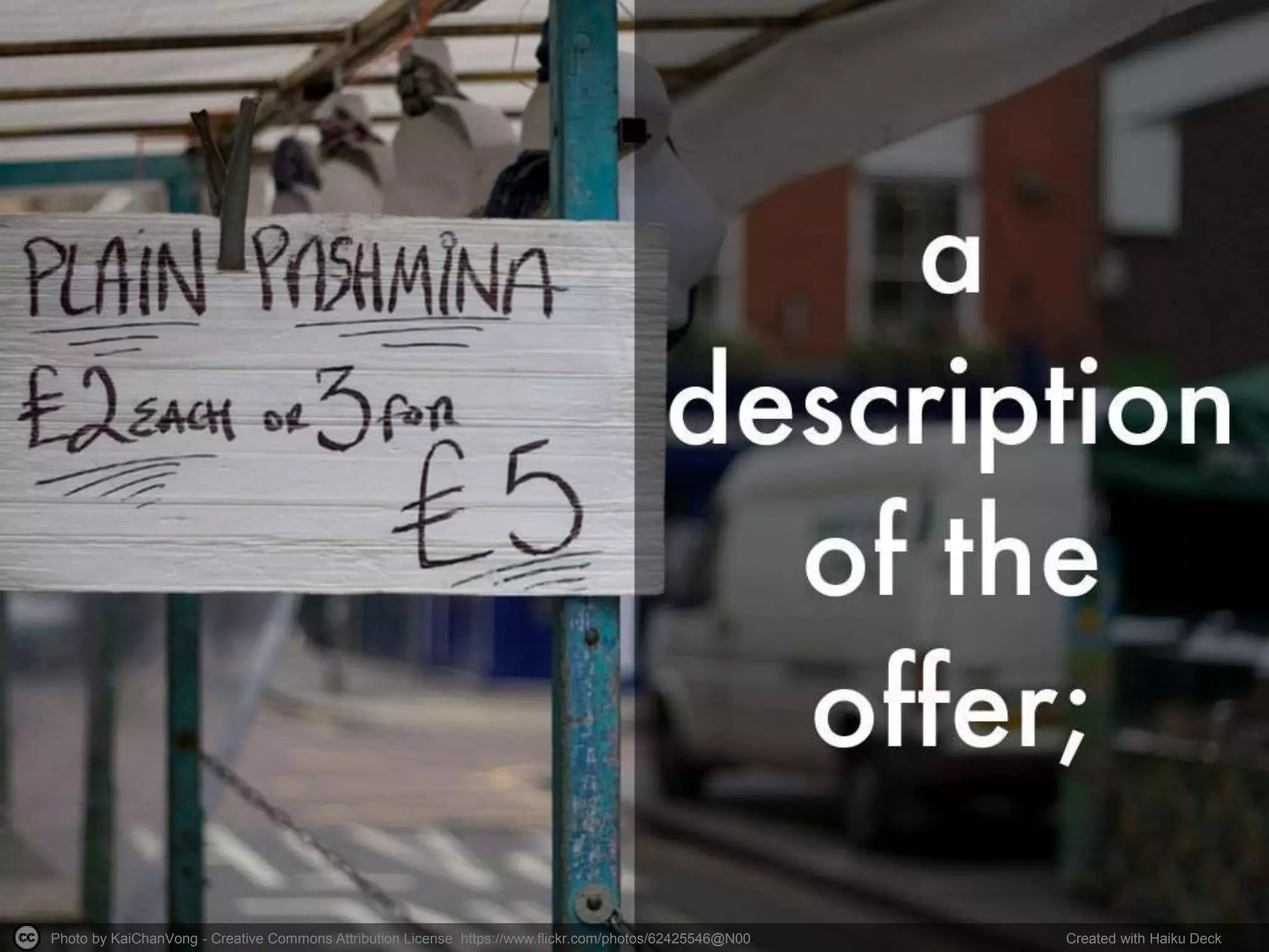 Photo by KaiChanVong - Creative Commons Attribution License https://www.flickr.com/photos/62425546@N00 Created with Haiku Deck
 