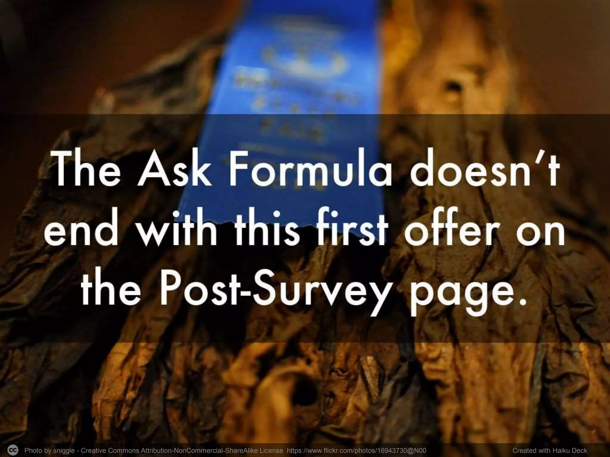 Photo by sniggie - Creative Commons Attribution-NonCommercial-ShareAlike License https://www.flickr.com/photos/16943730@N00 Created with Haiku Deck
 