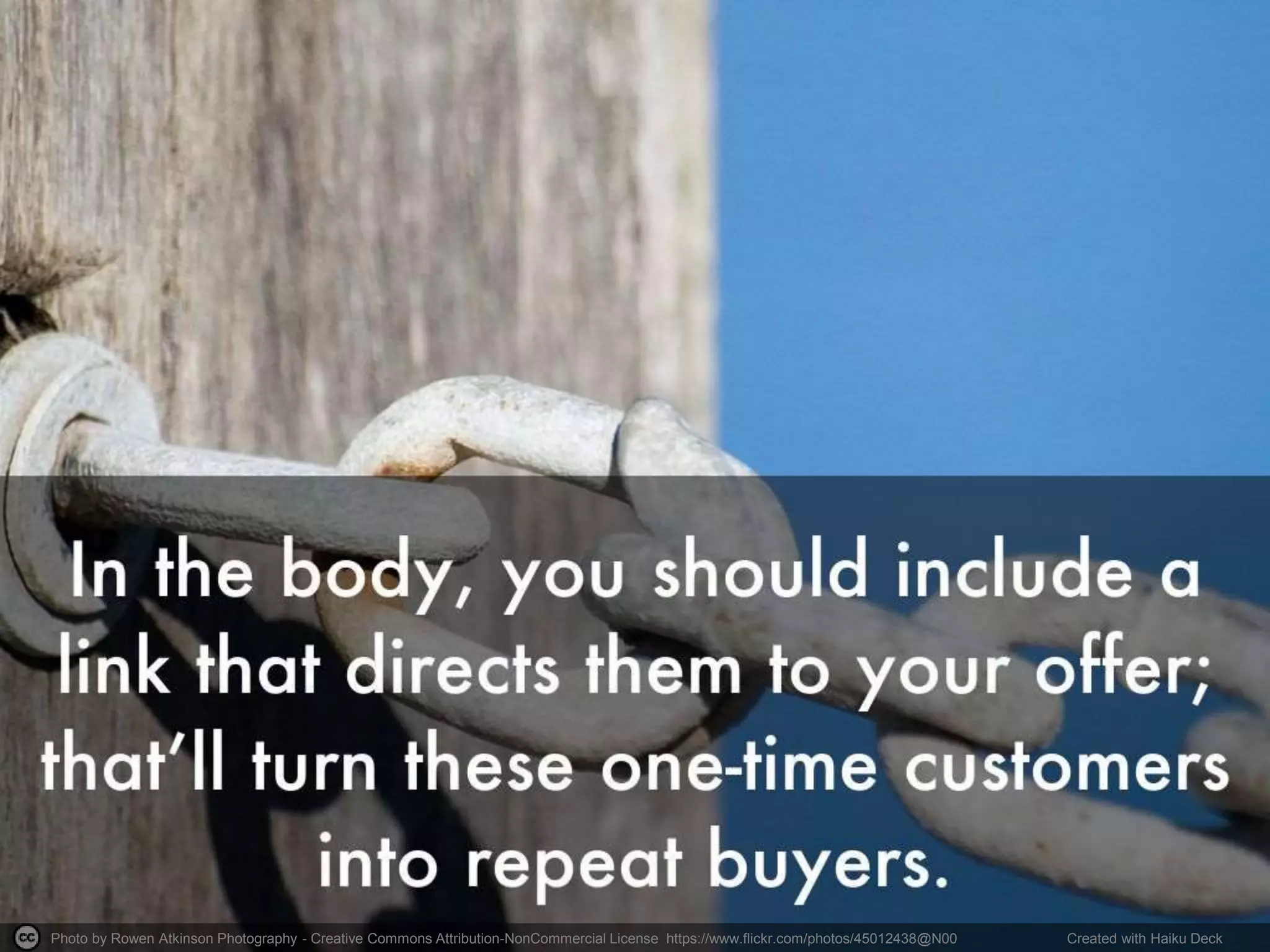 Photo by Rowen Atkinson Photography - Creative Commons Attribution-NonCommercial License https://www.flickr.com/photos/45012438@N00 Created with Haiku Deck
 