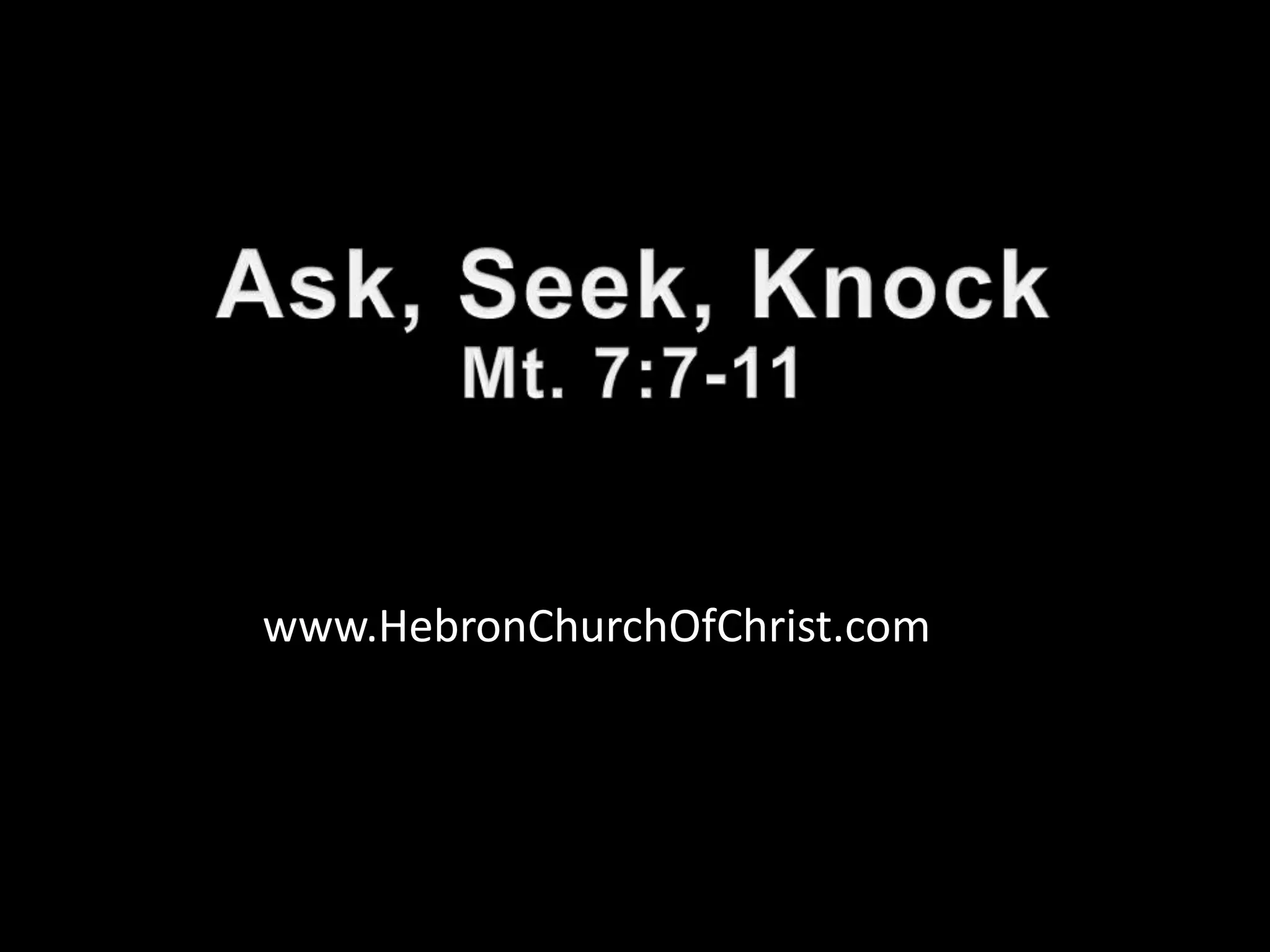 www.HebronChurchOfChrist.com