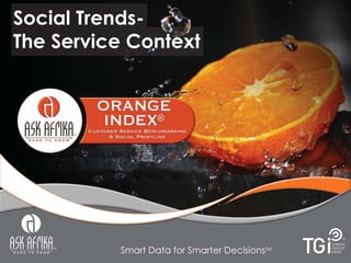 Social Trends-
The Service Context
 