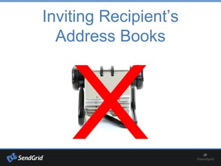 Inviting Recipient’s
Address Books
X
 