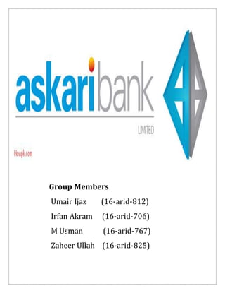 Group Members
Umair Ijaz (16-arid-812)
Irfan Akram (16-arid-706)
M Usman (16-arid-767)
Zaheer Ullah (16-arid-825)
 