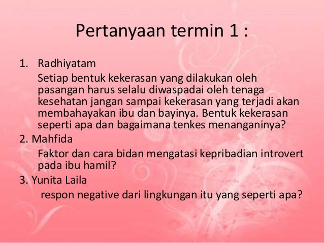 Askeb Hamil Faktor Psikologis Bumil