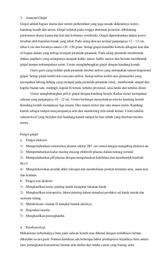 PDF) Urolithiasis (batu saluran kemih