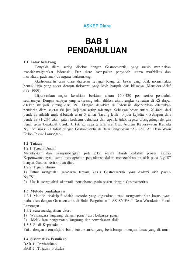 Askep Diare Anak
