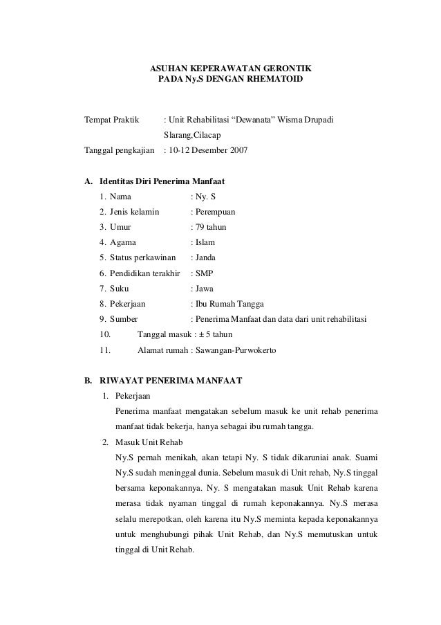 Contoh Askep Rematik - Simak Gambar Berikut