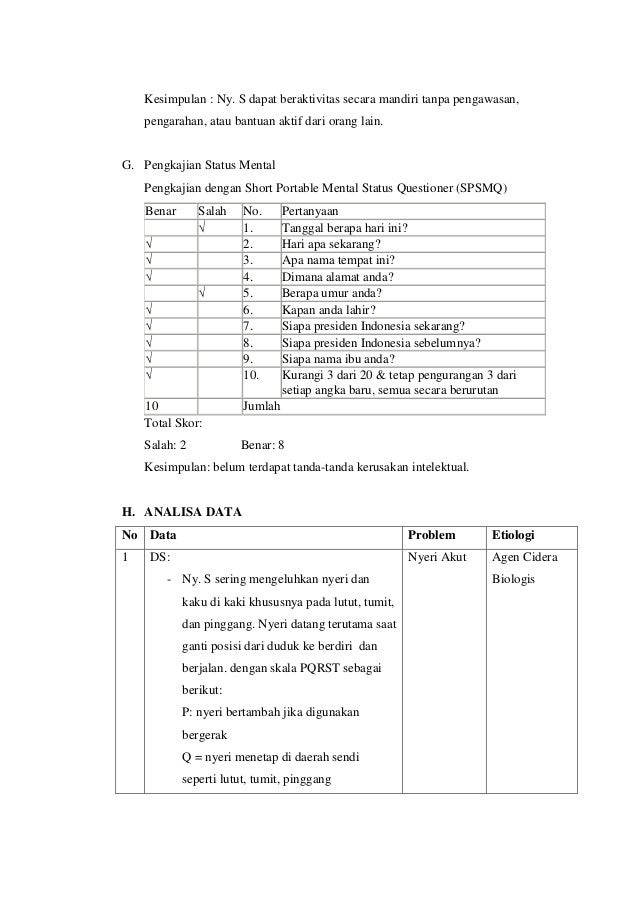 Askep Nyeri Akut Berhubungan Dengan Agen Cidera Biologis