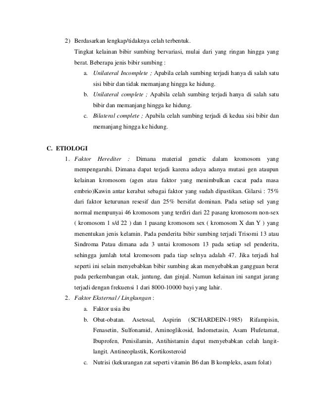 Etiologi Bibir Sumbing Pdf