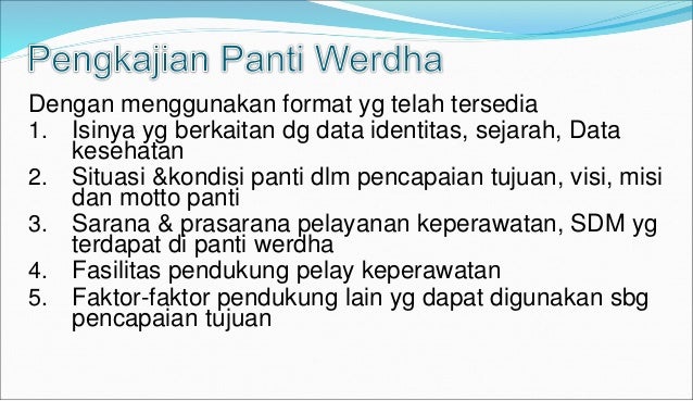 Askep lansia panti werdha