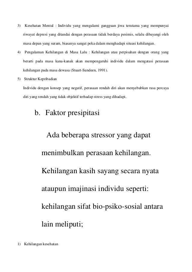 Askep pada klien dengan kehilangan dan berduka