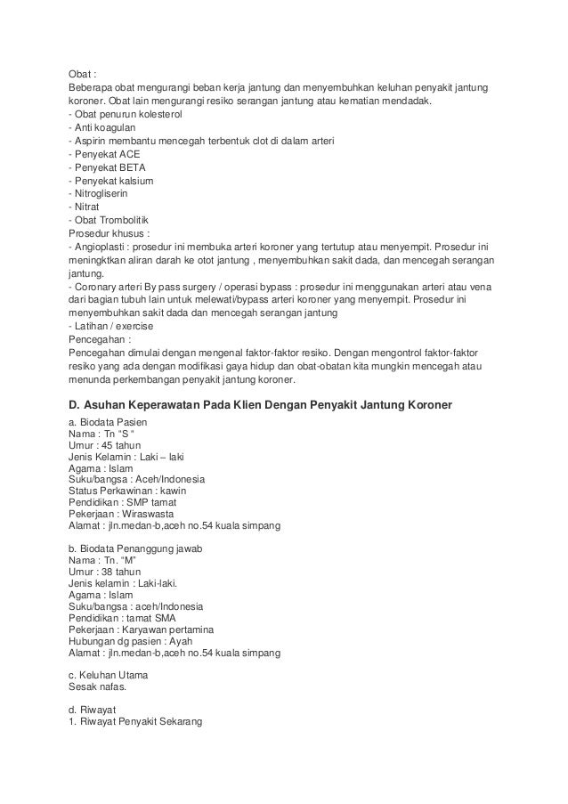 Askep penyakit jantung koroner