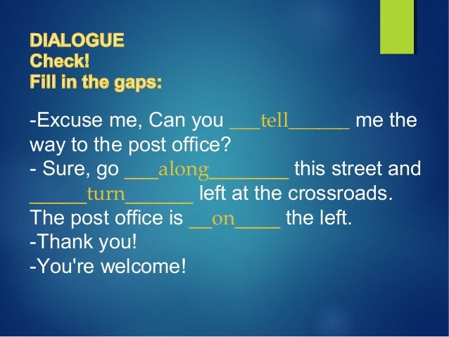 Asking And Giving Directions Dialogue