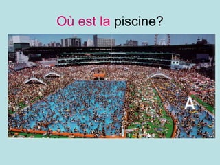 Où est   la  piscine? 