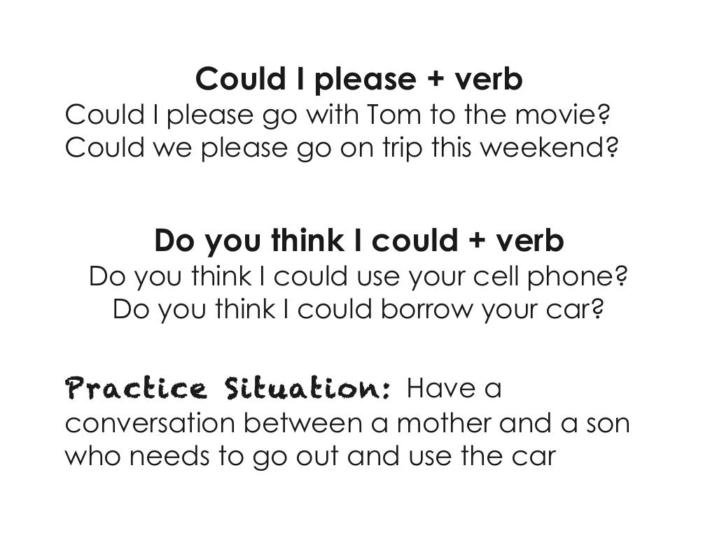 Asking and giving permission