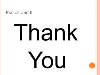 END OF UNIT II
Thank
You
 